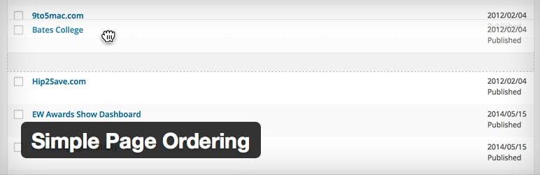 Best WordPress Plugins: simple-page-ordering