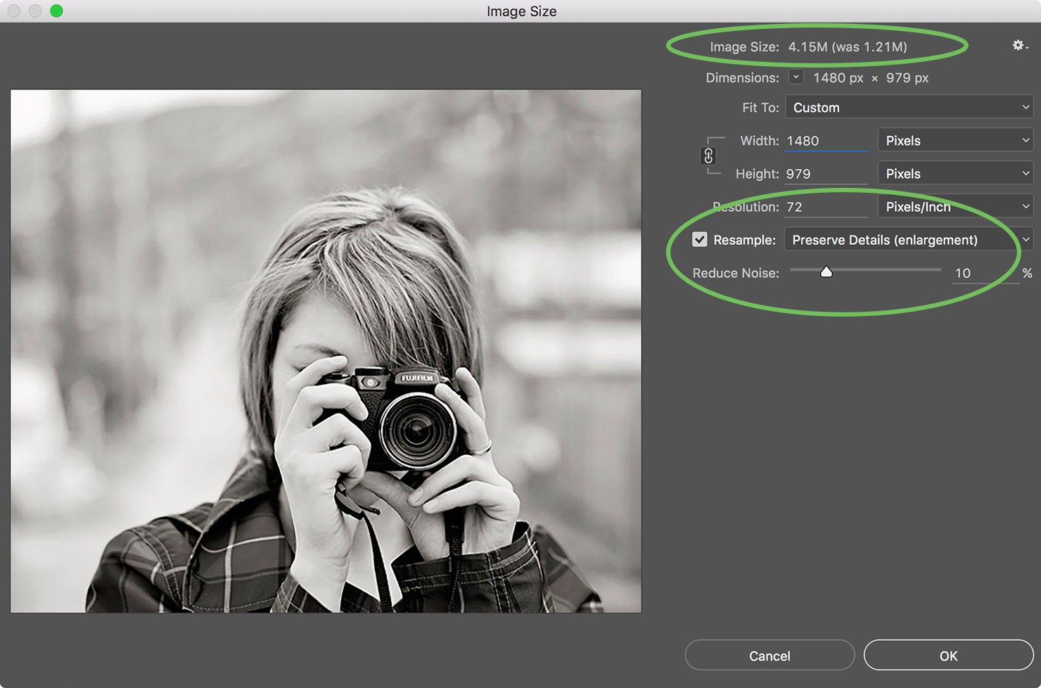 how to resize an image in photoshop without losing quality