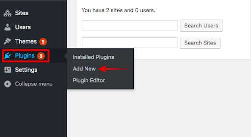 In the Dashboard, go to Plugins > Add New.
