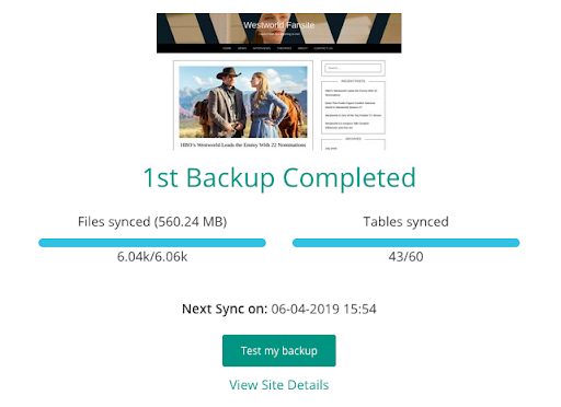 Backing up your WordPress Multisite is now complete!